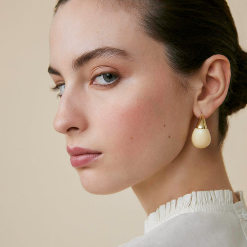 Boucles d&#39;oreilles Thade Ecru
