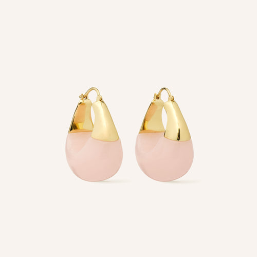 Créoles Thade Agate Rose