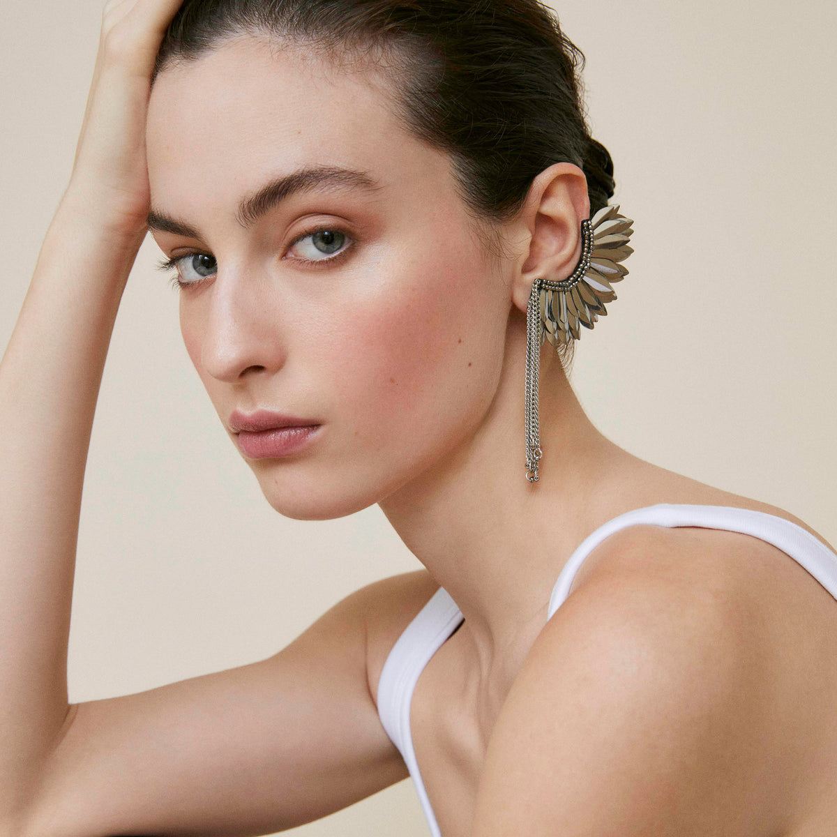 Boucles d'oreilles Emylie Hematite