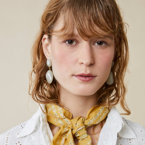 Boucles D'Oreilles Matylde Aqua Nacre