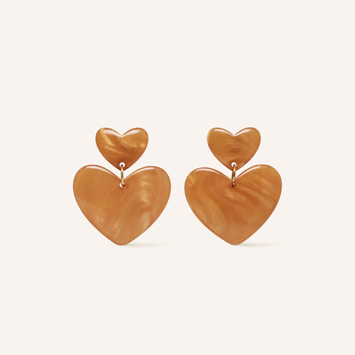 Boucles D'Oreilles Tea Latte Nacre