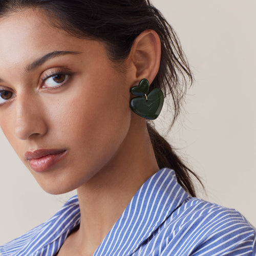 Boucles D'Oreilles Tea Forêt Marbré