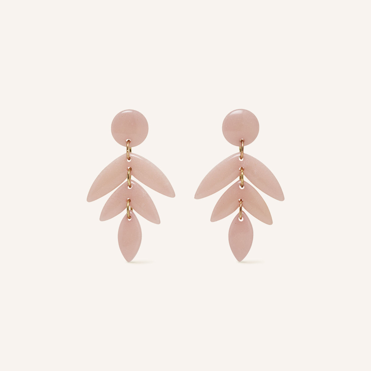 Boucles D'Oreilles Fanou Orchide Nacre