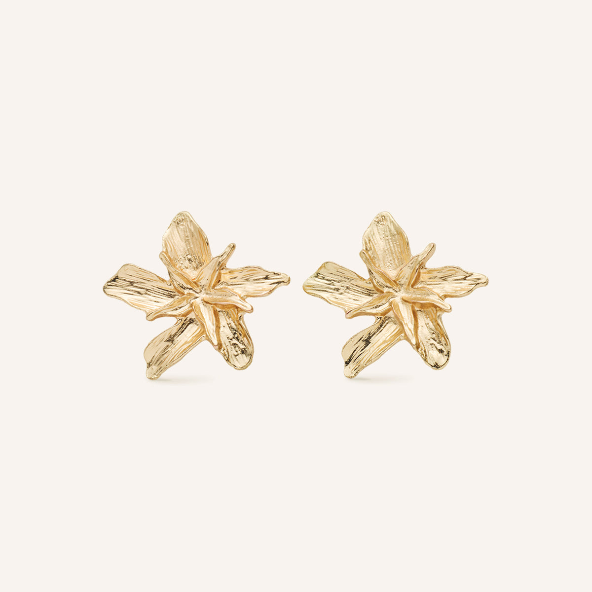 Boucles D'Oreilles Camelia Rose Dore
