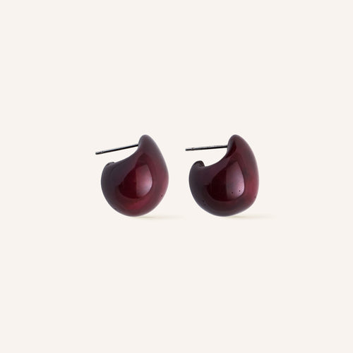 Boucles D'Oreilles Mayra Merlot Marbré