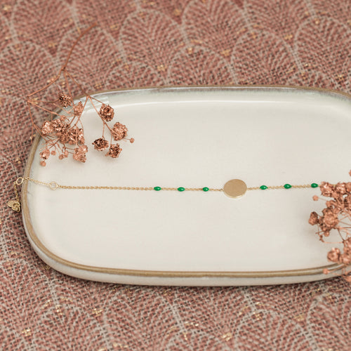 Bracelet Medal Emeraude
