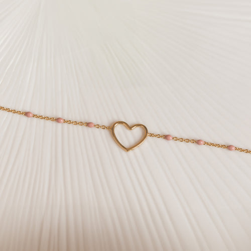 Bracelet Heart Poudre Or.