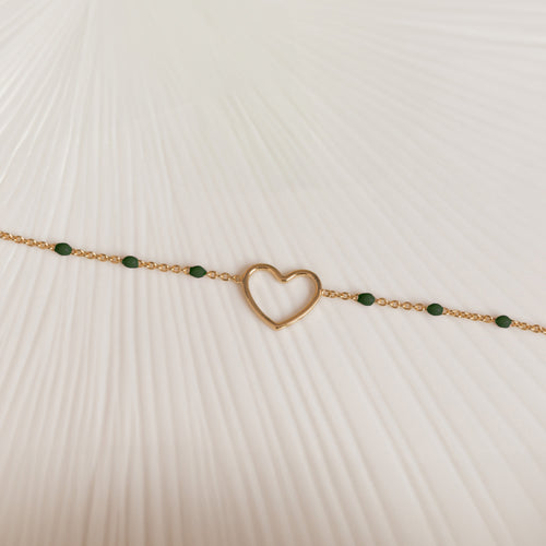 Bracelet Heart Emeraude