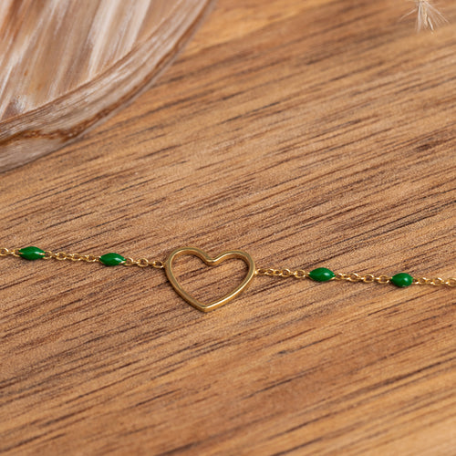 Bracelet Heart Emeraude