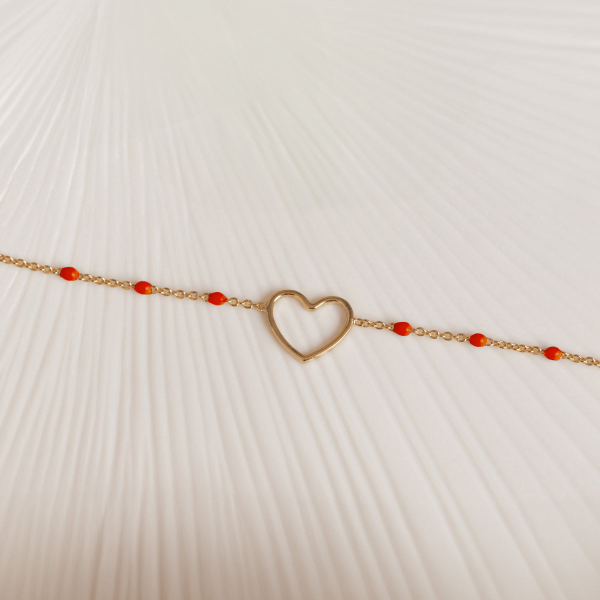 Bracelet Heart Corail