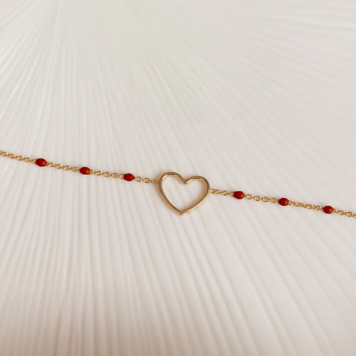 Bracelet  Heart Carmin