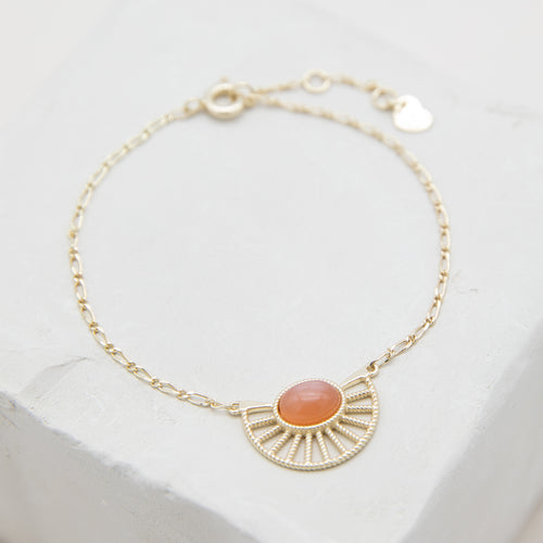 Bracelet Rafaella Pierre de lune orange.