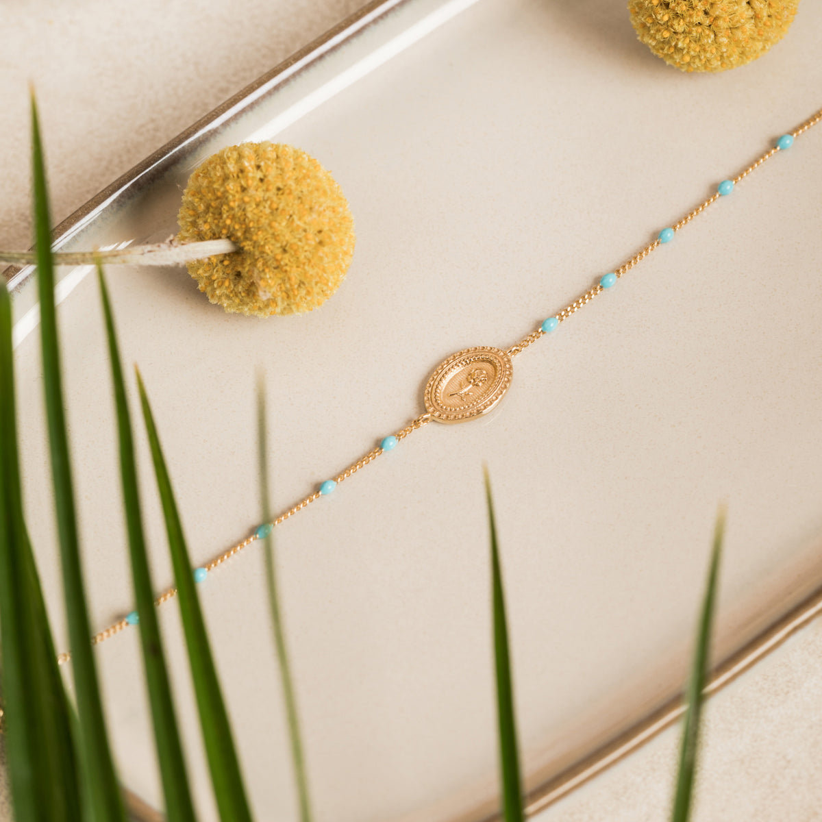 Bracelet Flower Turquoise.