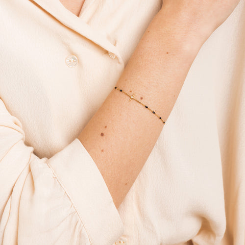 Bracelet Cross Noir