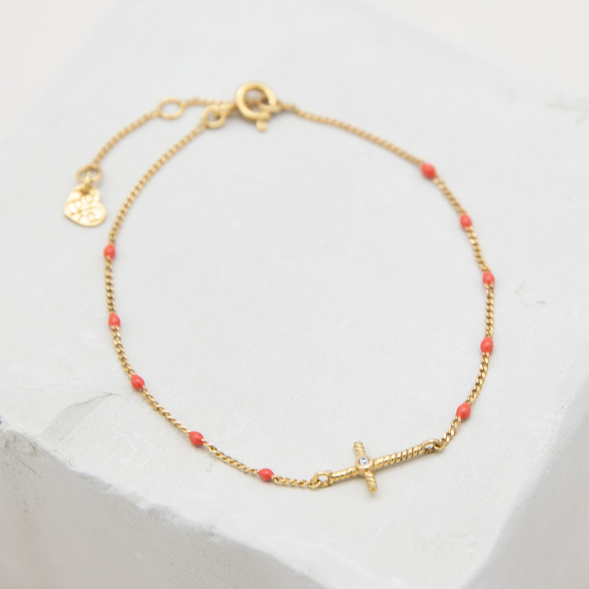 Bracelet Cross Corail.