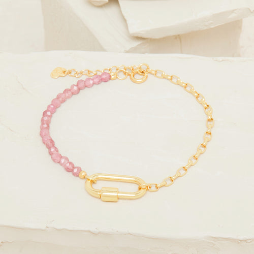 Bracelet Anaela Tourmaline Rose