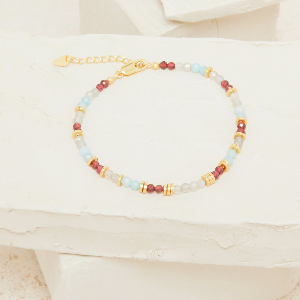 Bracelet Naliny Labradorite/Grenat