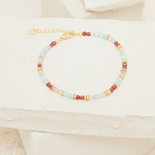 Bracelet Naliny Labradorite/Grenat