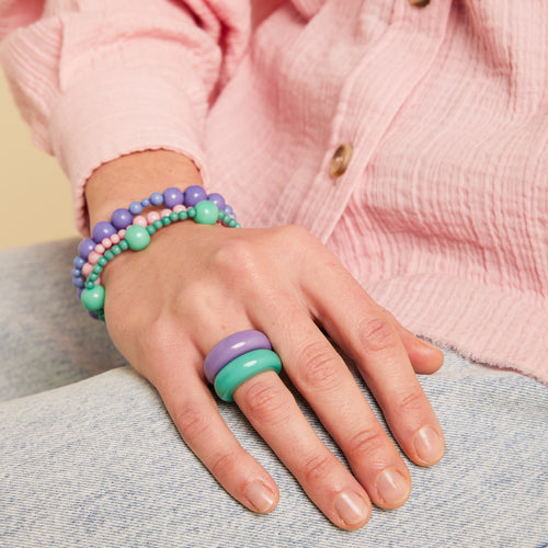 Set De Bracelets Gailor Mosaique / Menthe / Lilas