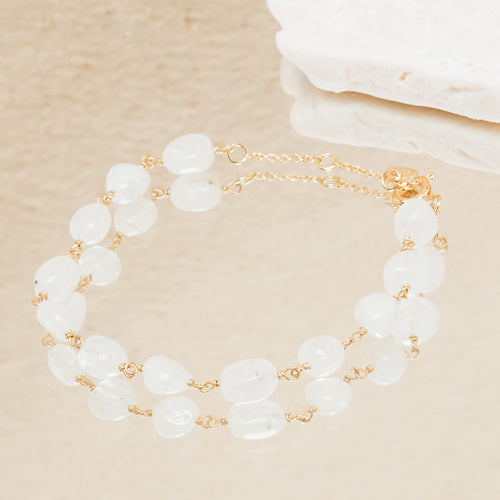 Bracelet Layan Pierre De Lune Blanche