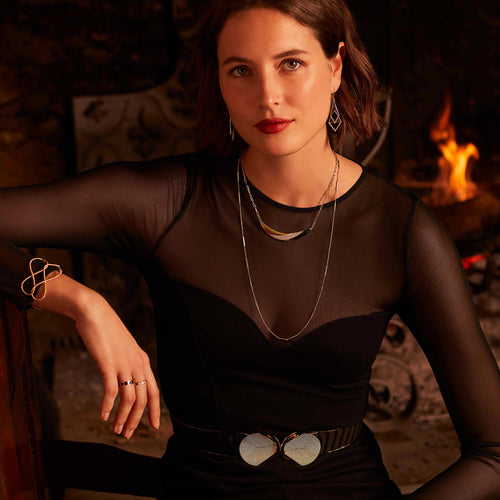 Ceinture Élastique Sandra Noir Dore