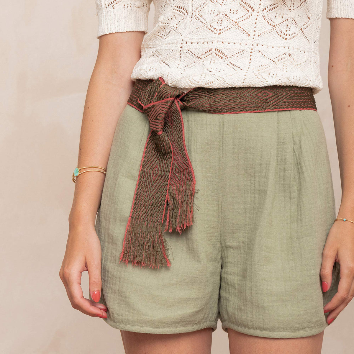 Ceinture Ayo Terracotta/Kaki