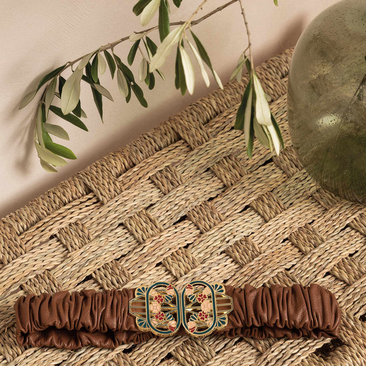 Ceinture Cuir Milena Noisette