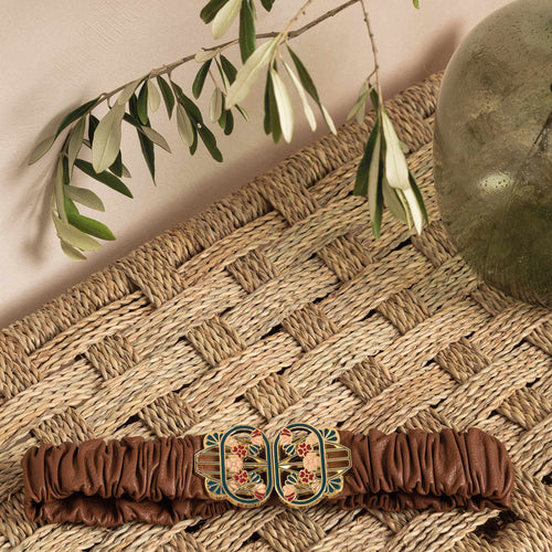 Ceinture Cuir Milena Noisette