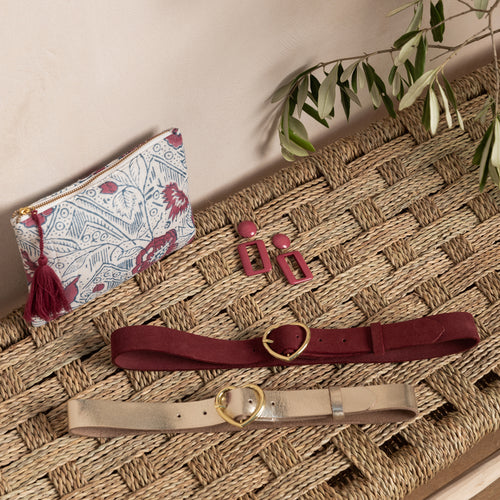 Ceinture Cuir Aleth Dore