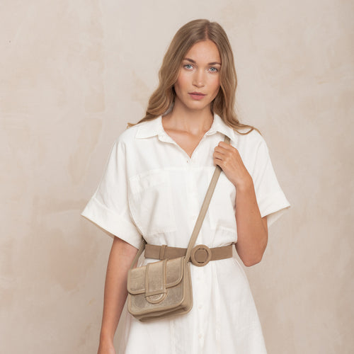 Ceinture Cuir Suédé Tina Avoine