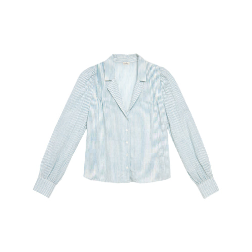 Chemise Ramiya Turquoise/Ecru