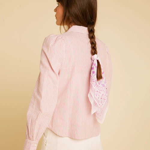 Chemise Ramiya Violine/Ecru