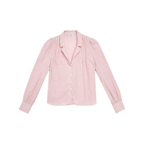 Chemise Ramiya Violine/Ecru