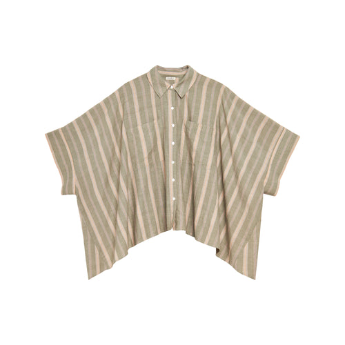 Chemise Boxy Olive/Ecru