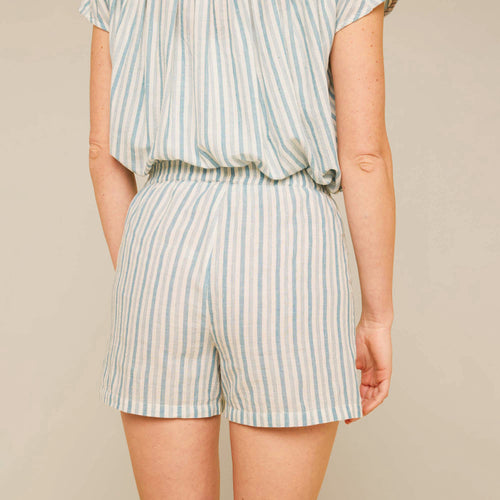 Chemise Nila Turquoise/Ecru