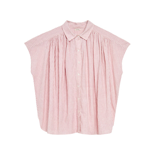 Chemise Nila Violine/Ecru