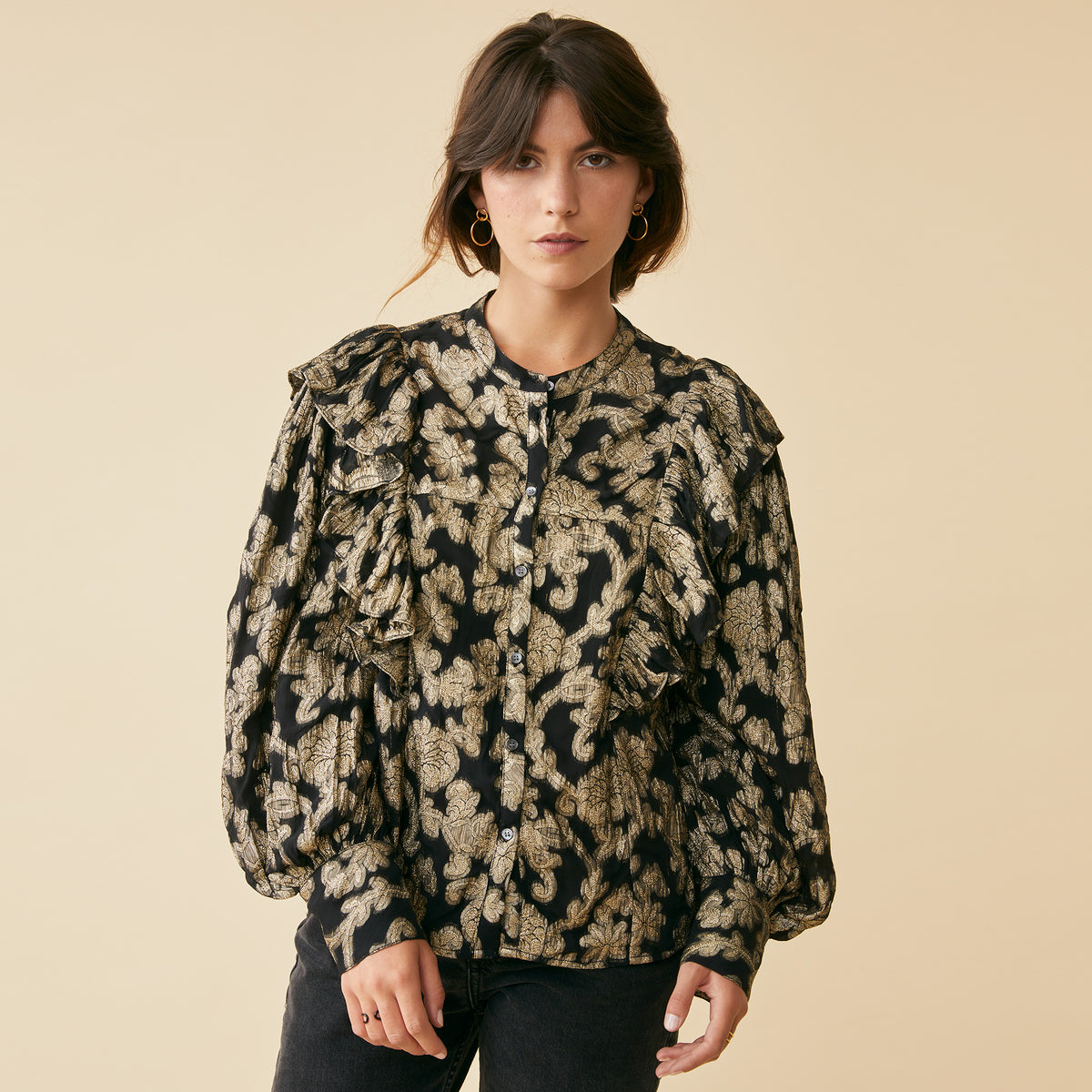 Chemise Luma Noir/Dore