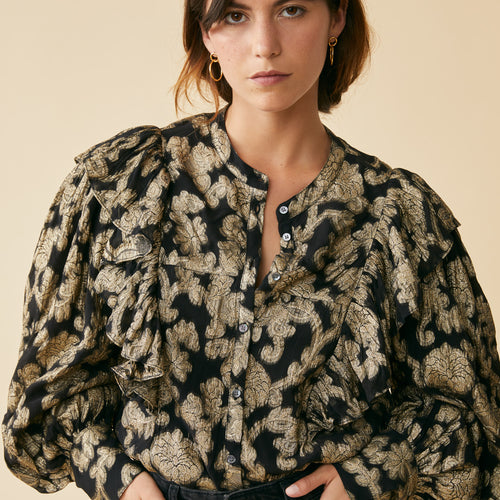 Chemise Luma Noir/Dore