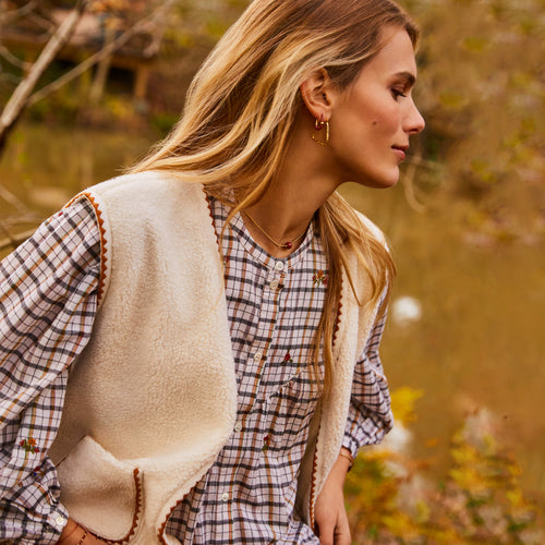 Chemise Delia Noir/Ecru