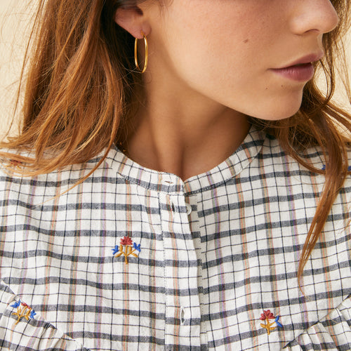 Chemise Delia Noir/Ecru