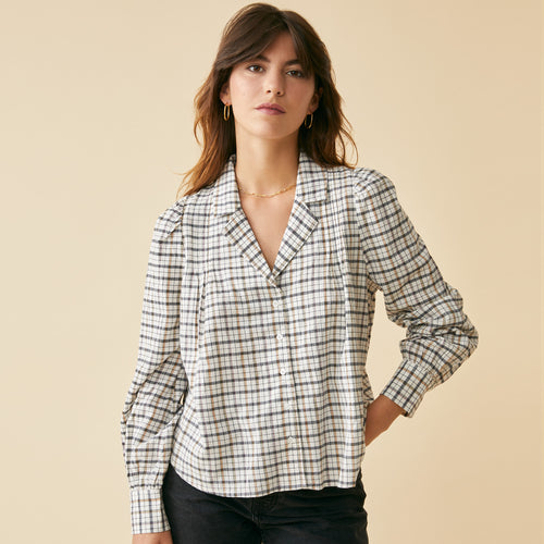 Chemise Ramia Noir/Ecru