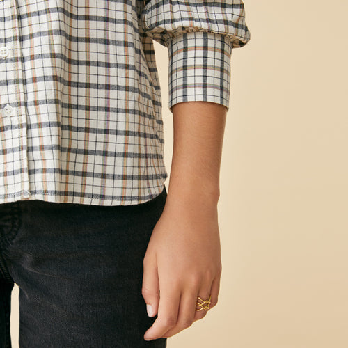 Chemise Ramia Noir/Ecru