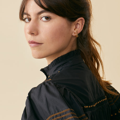 Chemise Amalya Noir/Muscade