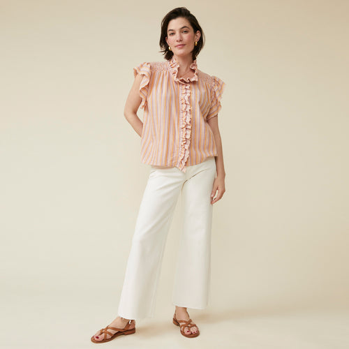 Chemise Yasmeena Rayures Lilas/Mais