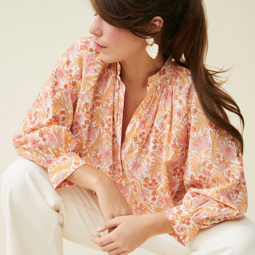 Chemise Nameeta Blockprint Giroflee