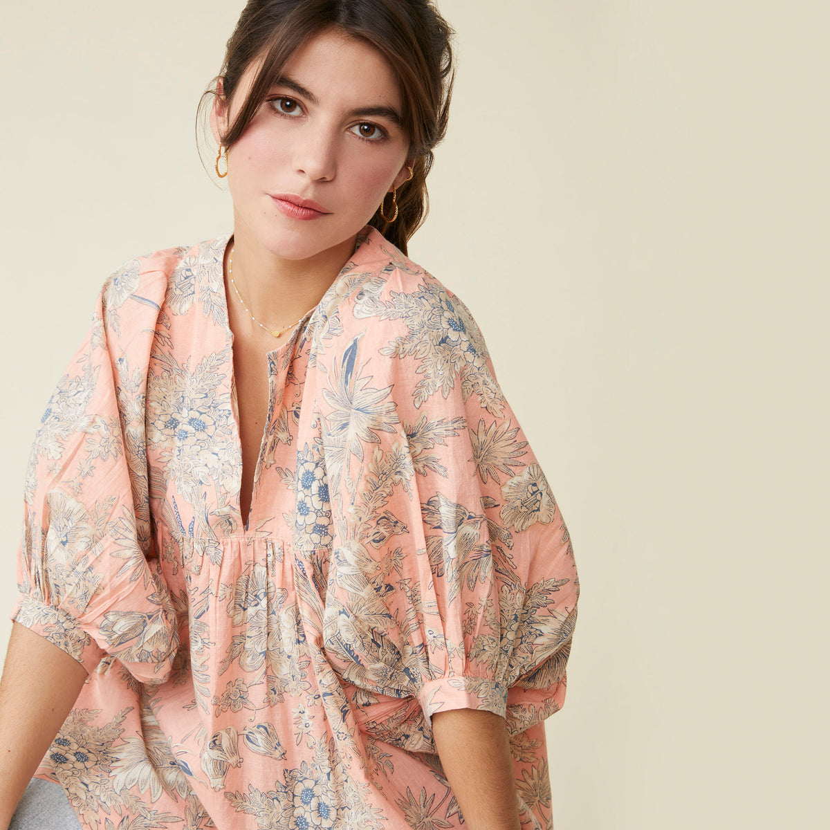 Chemise Neha Blockprint Lipstick