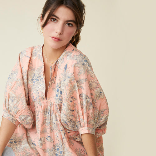 Chemise Neha Blockprint Lipstick