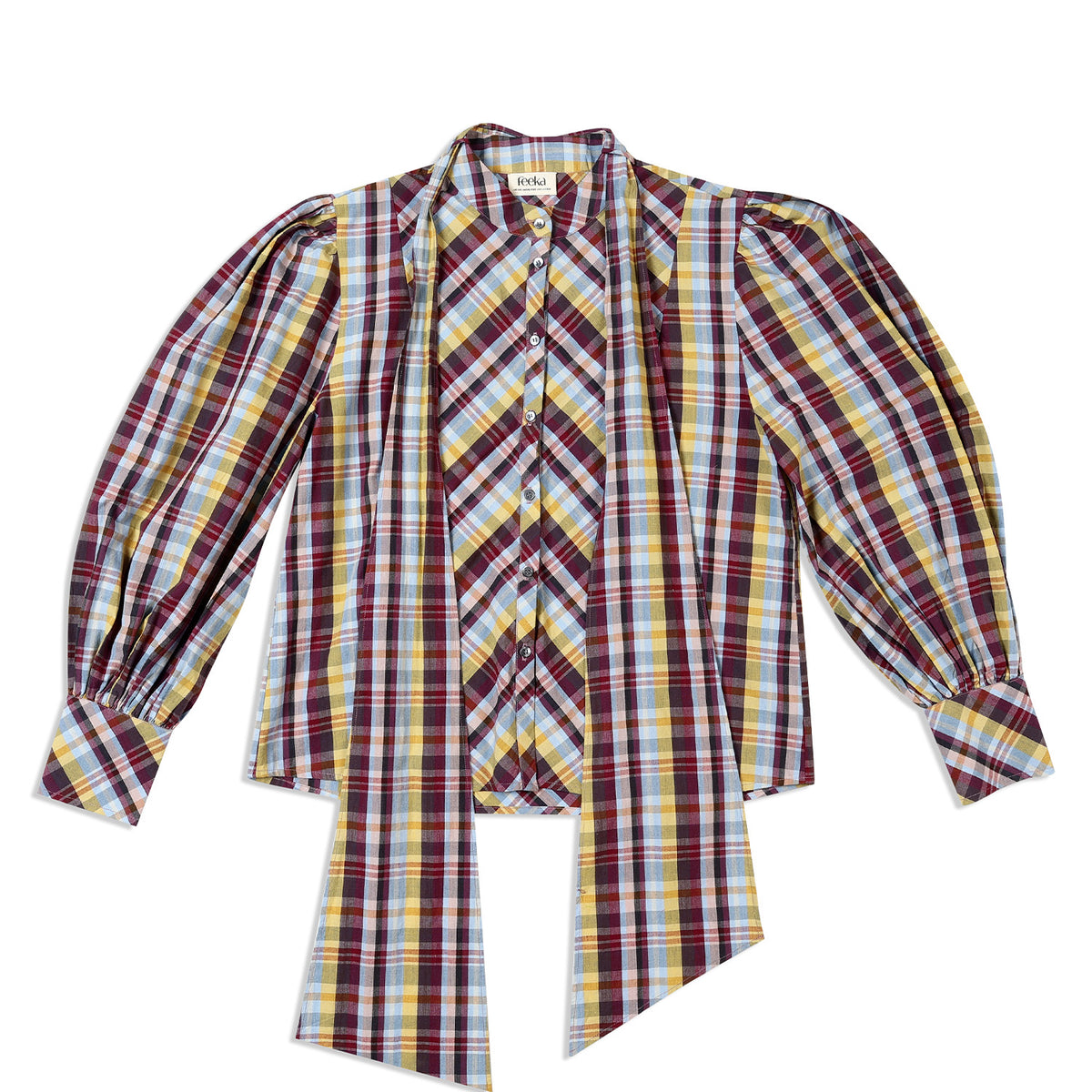 Chemise  Charlotte Carreau Sky/Grenat