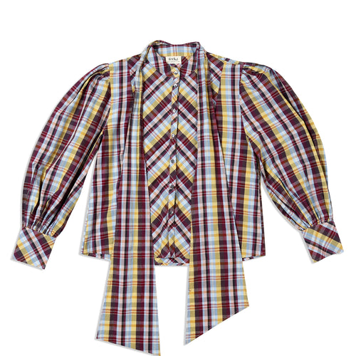 Chemise  Charlotte Carreau Sky/Grenat