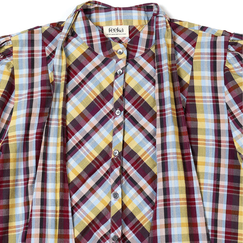 Chemise  Charlotte Carreau Sky/Grenat